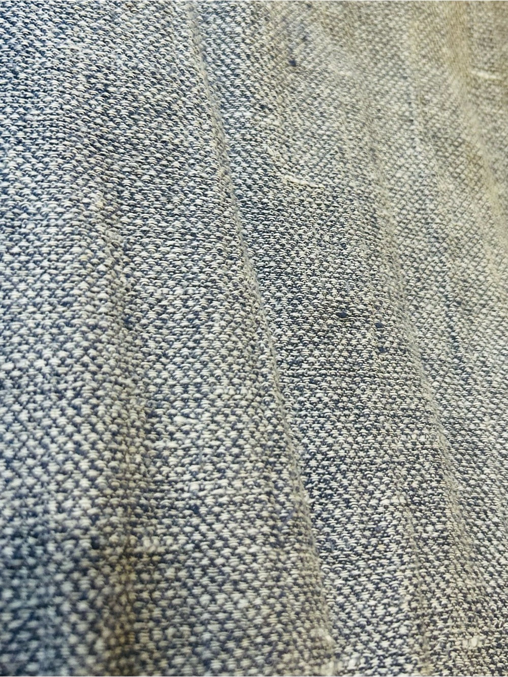 Vintage 70s 80s Reversible Blue Tweed Adjustable Snap Wrap Midi Skirt M L - Picture 6 of 11